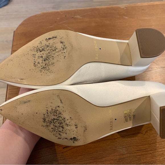 Rainbow Club UK May Block Heel, Ivory Satin, Size 8.5 US Or 6.5 UK - Picture 6 of 8